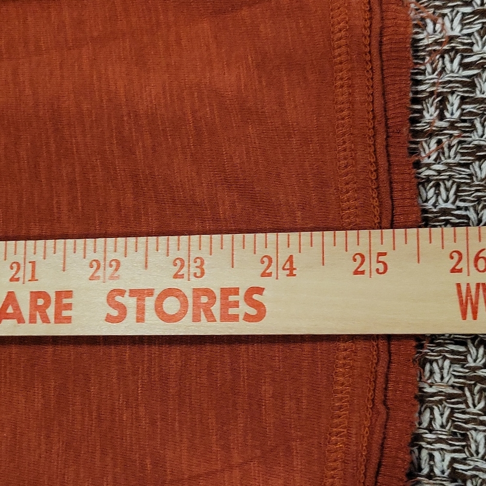 Mudd Ladies Rust Long Sleeve Lightweight Tshirt Medium - Picture 6 of 8